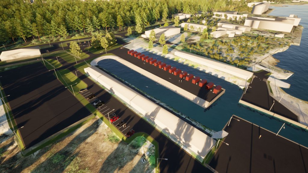 Narva-Jõesuu Kalursadama 3D joonis